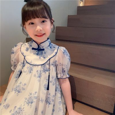 Kids Girls Summer Chinese Traditional Style Party Dress (2–6 Years)_img_1