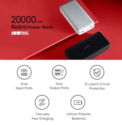 Xiaomi Redmi 20000mAh Power Bank – 18W QC3.0 Fast Charging Version_img_1