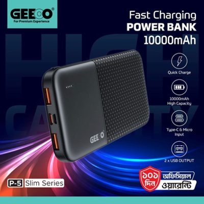 Geeoo P5 Slim Fast Charging 10000mAh Power Bank_img_3