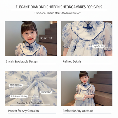 Kids Girls Summer Chinese Traditional Style Party Dress (2–6 Years)_img_2
