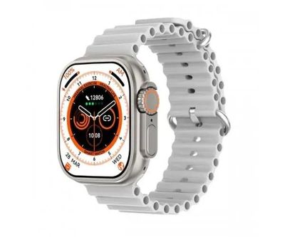 DT8 Ultra Max Smartwatch with Double Straps- Silver & Orange_img_1