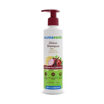 Mamaearth onion shampoo for hair growth & hair fall control with onion oil & plant keratin_img_0