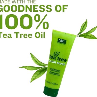 Xpel Tea Tree Facial Scrub Made-in-UKNet wet -250ml_img_2