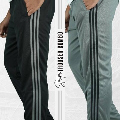 Men's Comfortable Soft Side-striped Trousers - 2 Pcs_img_0