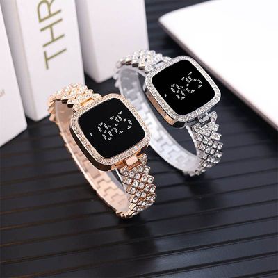 Elegant Luxury Full Diamond Touch Screen Ladies Watch_img_0