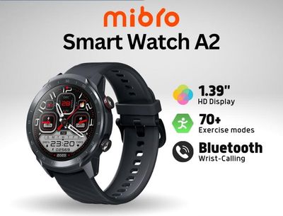 Mibro A2 calling smart watch Sporty looks Dual Straps – Black_img_1