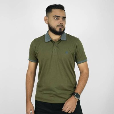 Soft Cotton Polo Shirt - Olive (BS)_img_0