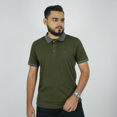 Soft Cotton Polo Shirt - Olive (Musafir)_img_0