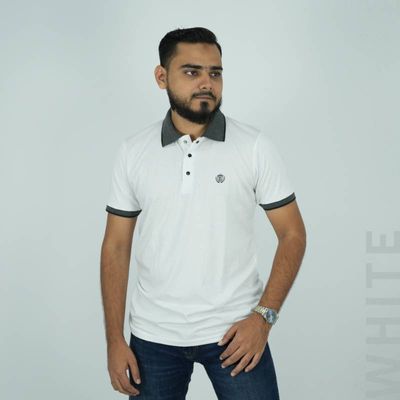Soft Cotton Polo Shirt - White (BS)_img_0