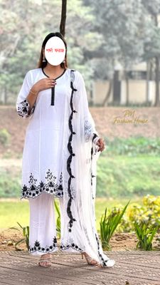 এমব্রয়ডারি কটন থ্রিপিস (৩ টি কালার একসাথে)_img_5