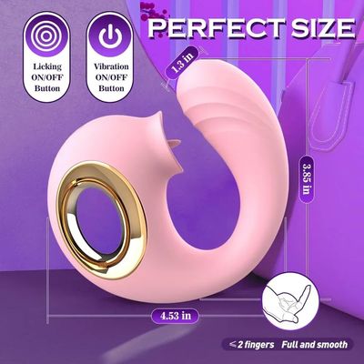 Tongue Licking Vibrator for Women Nipples Clit Sucker Clitoris Vacuum Stimulator G Spot Dildo Massager Adults Sex Toys_img_1