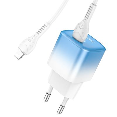 Hoco C101A PD 20W Fast Mini Travel Charger Adapter With Type C To Lightning Cable_img_0