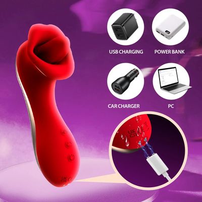 Handle Mouth Shaped Vibrator 10 Tongue Licking Kissing Clit Nipple G-Spot Vibrators Clitoral Stimulator Adult Sex Toys for Women_img_1