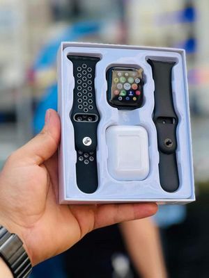 T55 Pro Max Smart Watch with Earbuds & Double Strap- Black Color_img_1