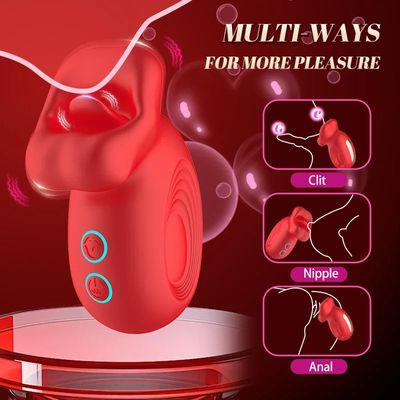 Tongue Licking Biting Vibrator Oral Clitoris Nipple Anal Stimulator Vagina Vibrators Female Masturbator Adult Sex Toy for Women_img_4