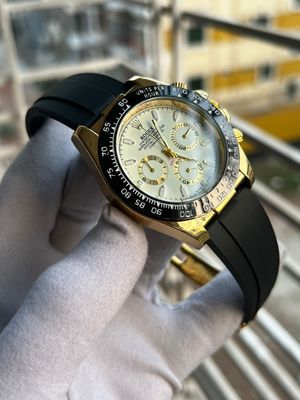 Rolex Daytona White Dial Gold Frame AA_img_0