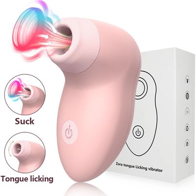 Sucking Vibrators 2 IN 1 G Spot Nipple Sucker Tongue Licking Dual Stimulation Massager Mastrubation Sex Toys for Women_img_0