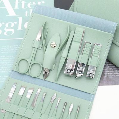 16 pcs Stainless Steel Nail Cutter Clipper Tool Box Set For Personal Care Manicure Set._img_2