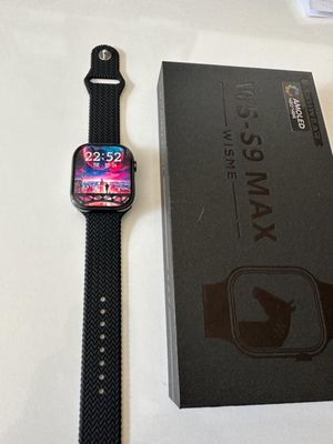 WS-S9 MAX Smartwatch with AMOLED Display and 2 Strap – Black Color_img_1