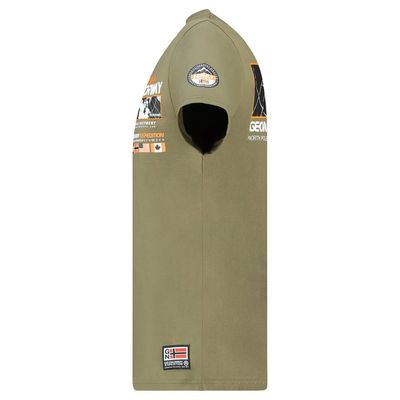 T-Shirt Men Short Sleeve with Khaki Flag_img_3