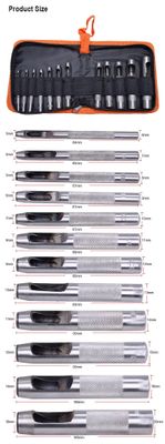 HARDEN 12pcs Hollow Punch Set (3 -16 mm), Leather Puncher; 610848_img_5