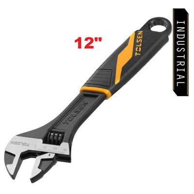 Tolsen Adjustable Wrench (300mm, 12”) Industrial GRIPro Series Model 15311_img_2