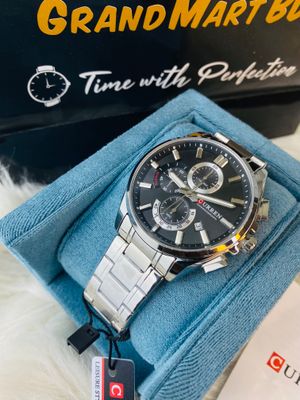 Curren 8475 Silver Black Watch For Men_img_1