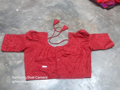 চিকেন থ্রি ঘটি হাঁফ হাতা ব্লাউজ_img_1