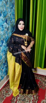 black and niyon gaduwal saree_img_0