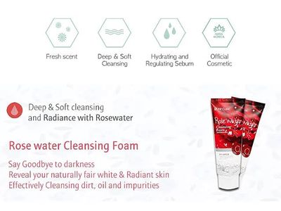 3W Clinic - Rose Water Cleansing Foam (100ml)_img_3