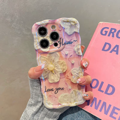 Luxury Laser Flower Pink Cute Girl Case_img_3