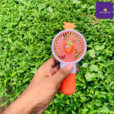 USB Rechargeable Mini Handheld Fan with Holder_img_2