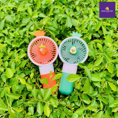 USB Rechargeable Mini Handheld Fan with Holder_img_3