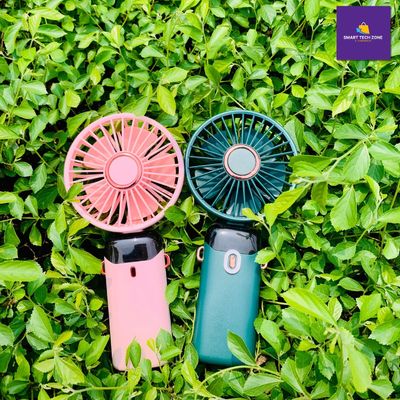 N15 LED Digital Display Rechargeable Stylish Folding Hand Fan With Mobile Stand_img_1