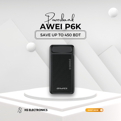 AWEI P6K (20000 mAh) DOUBLE USB OUTPUT POWER BANK_img_0