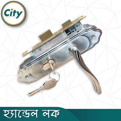 উচ্চ সুরক্ষা ছোট আকারের হ্যান্ডেল লক নব সহ ভিতরের রুমের দরজার জন্য সিলভার রঙের দরজার লক Door Lock_img_2