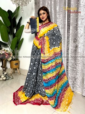 প্রিমিয়াম কোয়ালিটি আরামদায়ক কটন শাড়ি (S-25-32)_img_0