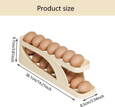 Automatic Rolling Egg Holder – Space-Saving 2-Layer Egg Storage Rack_img_3
