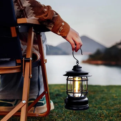 Vintage Style LED Lantern – Rechargeable Camping Light_img_2