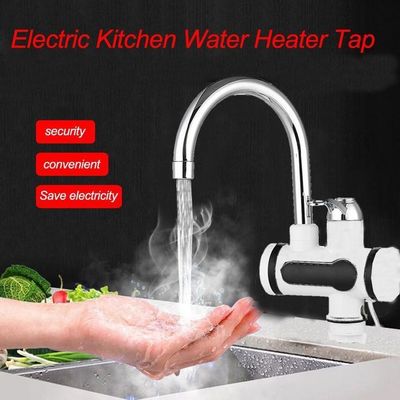 Electric Digital Display Instant Hot Water Tap With Hand Shower, Tankless Electric Faucet, Digital Bathroom Heater (Wall Mount)