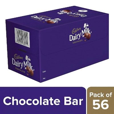 Cadbury Dairy Milk Chocolate Bar, 12 Grams (Pack of 56) full box_img_0