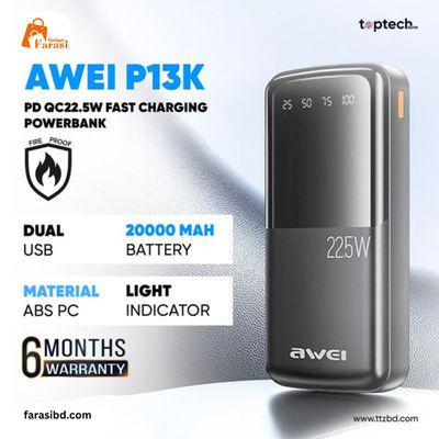 Awei P13K 22.5W PD Powerbank 20000mAh Fast Charging_img_0