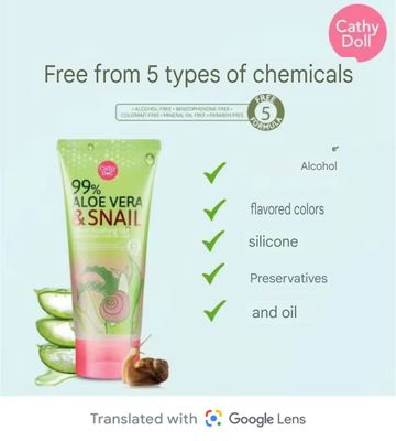 Cathy Doll 99% Aloe Vera & Snail Serum Soothing Gel 60g._img_2