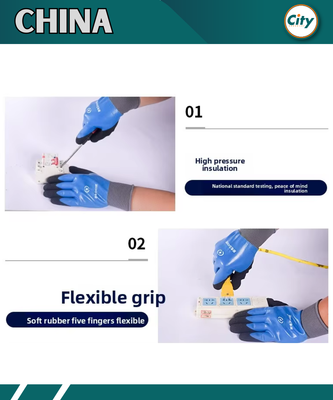 ১ জোড়া শক প্রুফ হ্যান্ড গ্লাভস ৪০০ ভোল্ট রেজিস্ট্যান্স ইলেকট্রিশিয়ান গ্লাভস_img_1