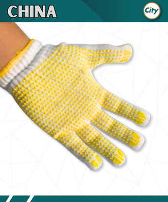 ৫ জোড়া হ্যান্ড গ্লাভস নিটেড পিভিসি ডটস গ্লাভস হলুদ_img_2