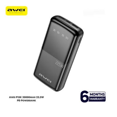 Awei P13K 22.5W PD Powerbank 20000mAh Fast Charging_img_1