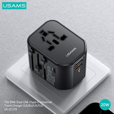 Universal 20W Fast Charge Travel Charger (USAMS US-CC179)_img_0