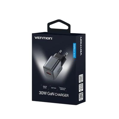 Vention 2-Port GaN Charger 30W USB-C + 18W USB-A, EU Plug_img_2