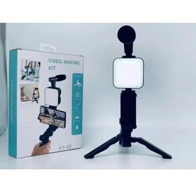 AY-49 Video Vlogger Kits With Microphone & LED Fill Light Mini Tripod_img_1
