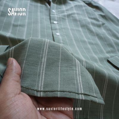 Forest Olive Old Money Shirt – Full Sleeve Cotton Twill_img_3